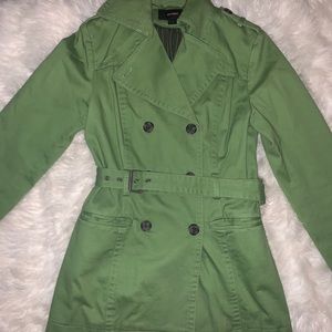 Express Green Trench Coat